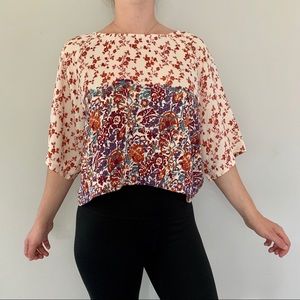 House of Harlow 1960 Chiffon Ava Floral Crop Top